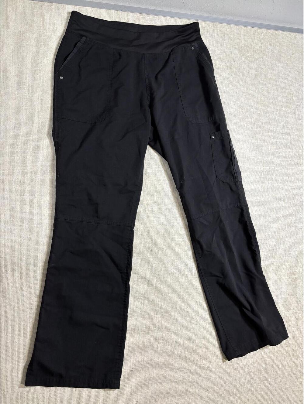 Black Cargo Pants with Elastic Waist